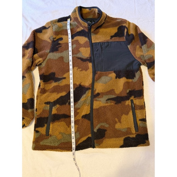 O'Neill Mens Camo Sherpa Fleece Full Zip Jacket Brown Green Camouflage Large - Picture 7 of 7